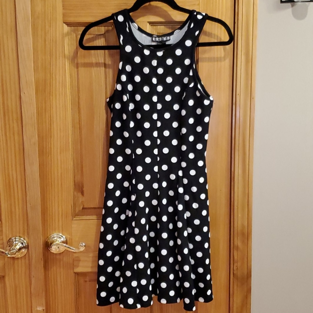 Paper Doll polka-dot dress